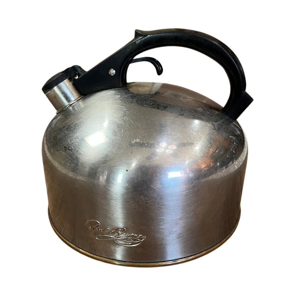 Vintage Paul Revere Ware Whistling 8" Tea Kettle Copper Bottom DENTED - Picture 9 of 11
